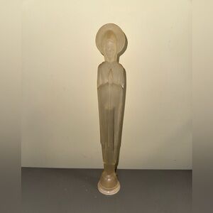 Vintage Clear Acrylic Mother Mary/Virgin Mary Large 13" Slender Religious Statue